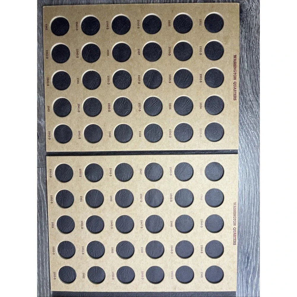 Used Treat Hobby Products #2525 Quarter Coin Album 1932 to 1980+